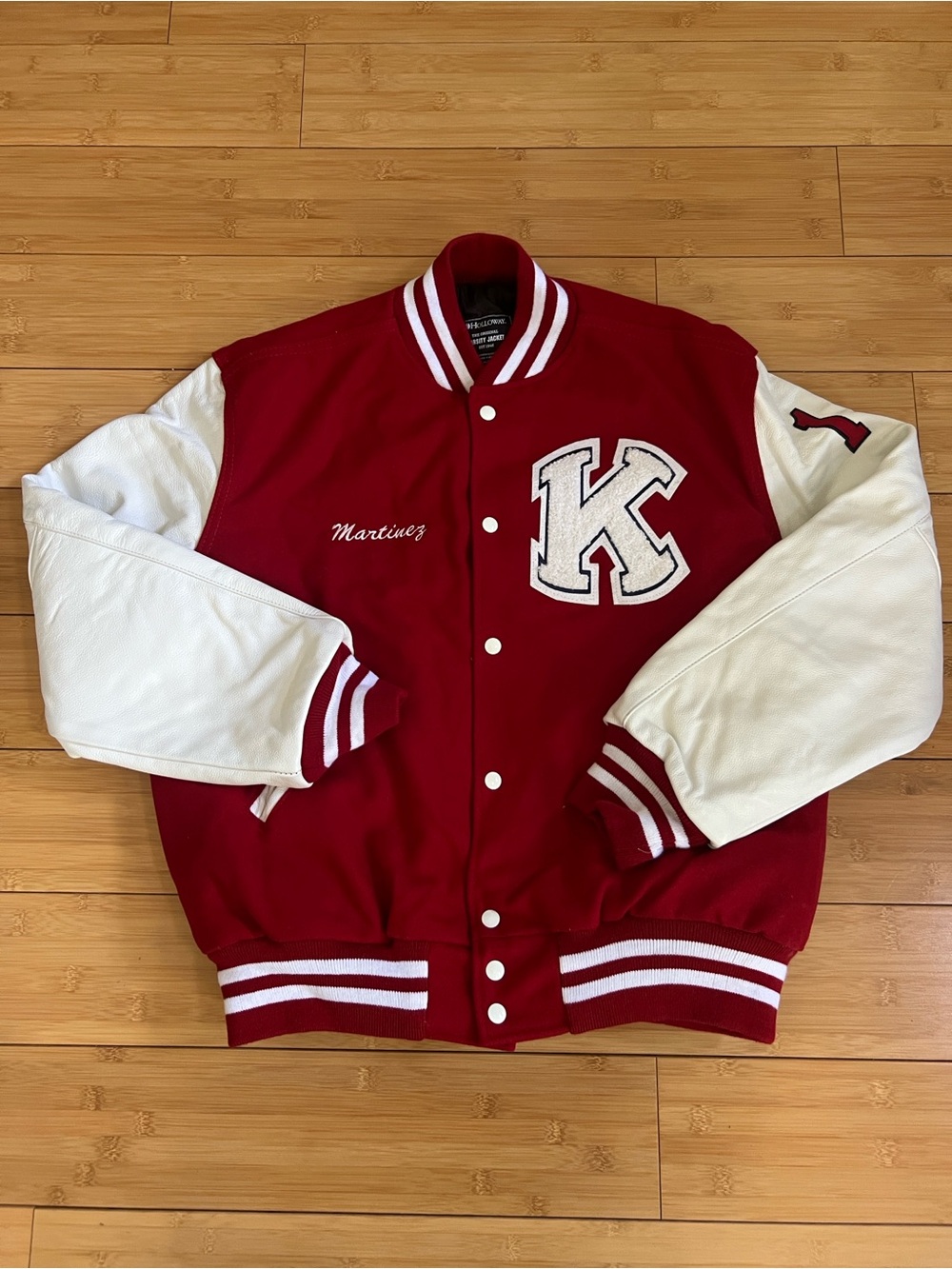 Holloway Red and Black Letterman Jacket